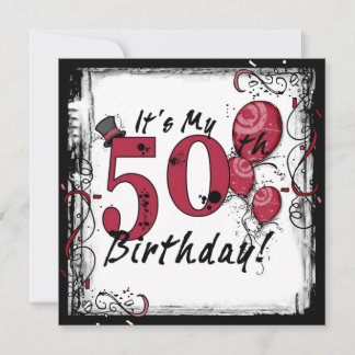 Es ist meine 50. Geburtstagsparty Grunge Einladung