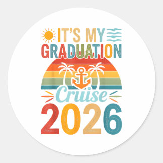 Es ist meine Abschlusskreuzfahrt 2026 Senior 2026 Runder Aufkleber