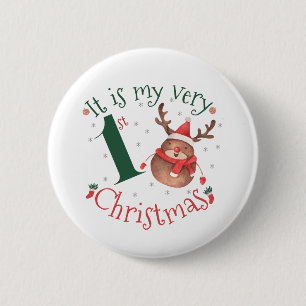 Es ist meine allererste Weihnachtswasserfarbe Button
