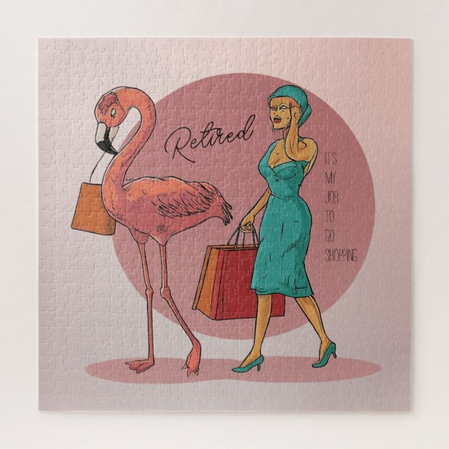 Es ist meine Aufgabe, Pink Flamingo zu kaufen (Vertikal)