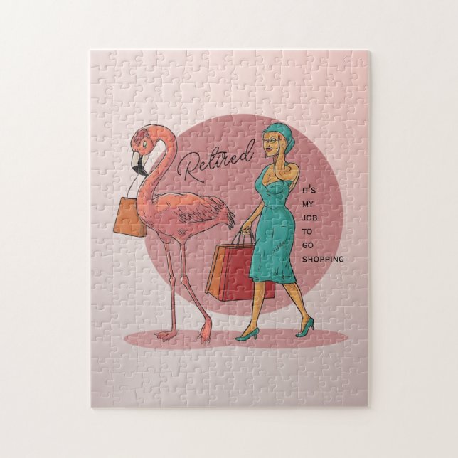 Es ist meine Aufgabe, Pink Flamingo zu kaufen (Vertikal)
