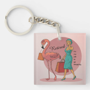 Es ist meine Aufgabe, Pink Flamingo zu kaufen Schlüsselanhänger