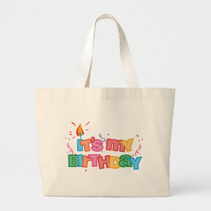 Es ist meine Geburtstags-Buchstabe-Tasche Jumbo Stoffbeutel