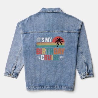 Es ist meine Geburtstags-Kreuzfahrt Retro-Sonnenbr Jeansjacke