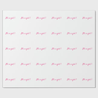 Es ist minimalistisches Baby-Mädchen Geschenkpapier