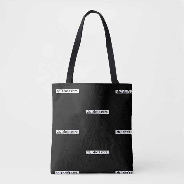 Es ist mir egal, dass die sarkastische Botschaft n Tasche (Vorderseite)