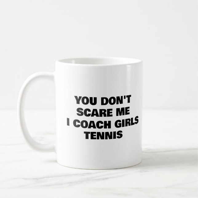 Es ist mir egal, dass ich Mädchen in Tennis Coffee Kaffeetasse (Links)