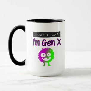 Es ist mir egal, ob ich die Gen X Lila Green Monst Tasse