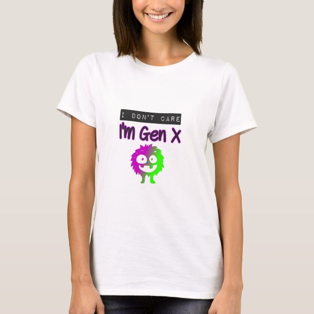 Es ist mir egal, ob ich ein Lila grünes Monster de T-Shirt (Vorderseite)