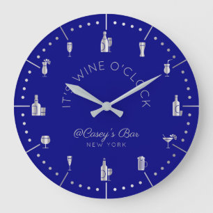 Es ist mit Monogramm die Wein-Uhr-elegante Große Wanduhr