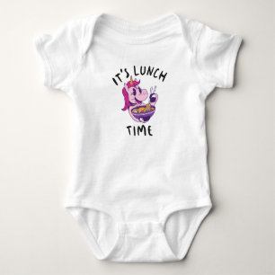 Es ist Mittagessenzeit Baby Strampler