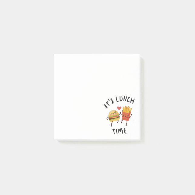 Es ist Mittagszeit Post-it Klebezettel (Vorderseite)