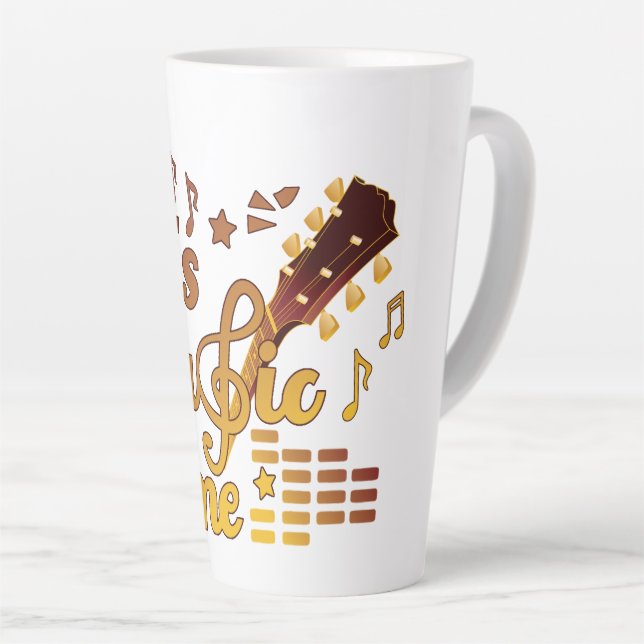 Es ist Musik-Zeit, Gold Gitarre Musical Milchtasse (Rechte Ecke)