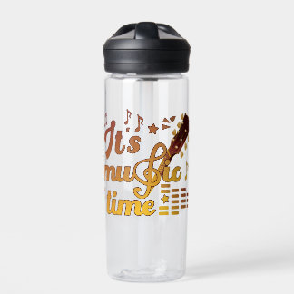 Es ist Musik-Zeit, Gold Gitarre Musical Trinkflasche