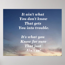 ES IST NICHT DAS, WAS SIE NICHT WISSEN POSTER