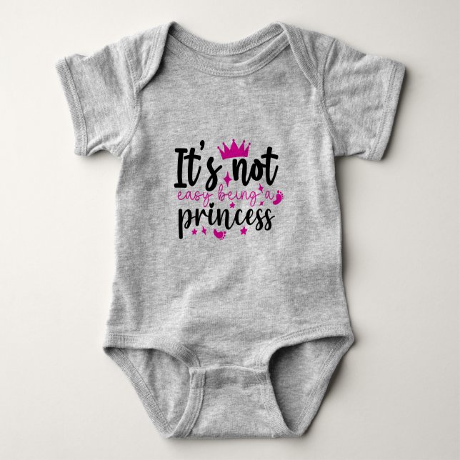 Es ist nicht einfach, eine Prinzessin-Typografie z Baby Strampler (Vorderseite)