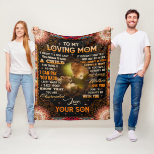 Es ist nicht einfach für eine Frau, einen Sohn zur Fleecedecke