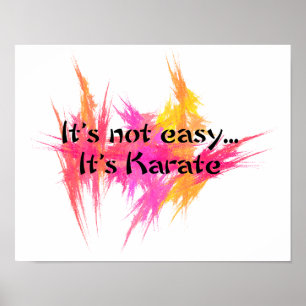 Es ist nicht einfach - Karate Pink Orange Poster
