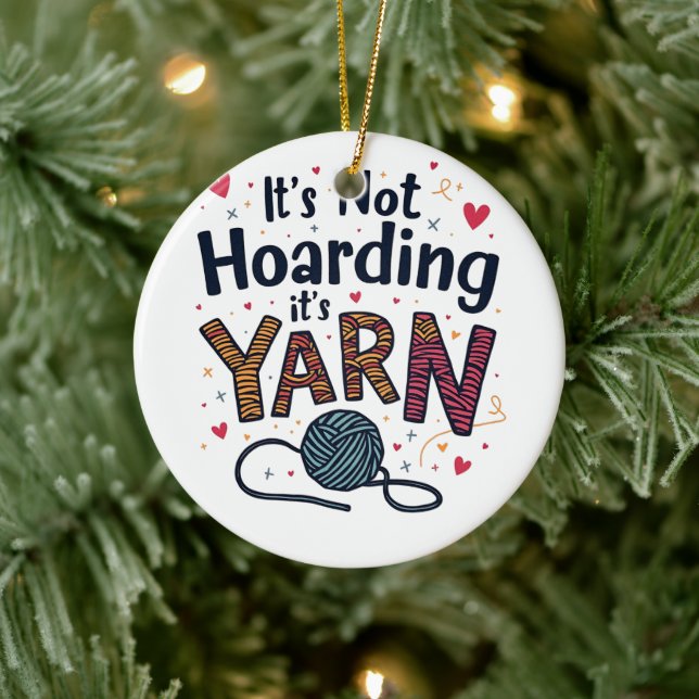 Es ist nicht gehärtet, wenn es ein Strick aus Garn Keramik Ornament (Baum)