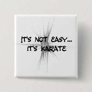 Es ist nicht - Karate-grauer runder Knopf einfach Button