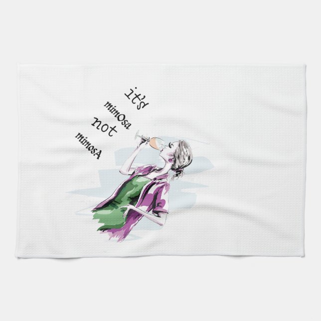 Es ist nicht Mimosa Geschirrtuch (Horizontal)