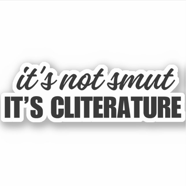 es ist nicht schmutzig es ist Kliteratur - Funny V Aufkleber (Vorderseite)