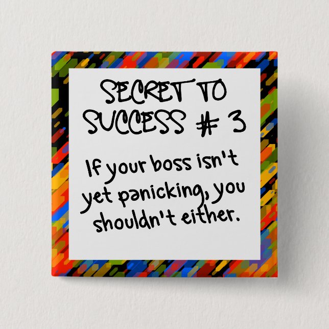 Es ist noch nicht Zeit für Panik Button (Vorderseite)