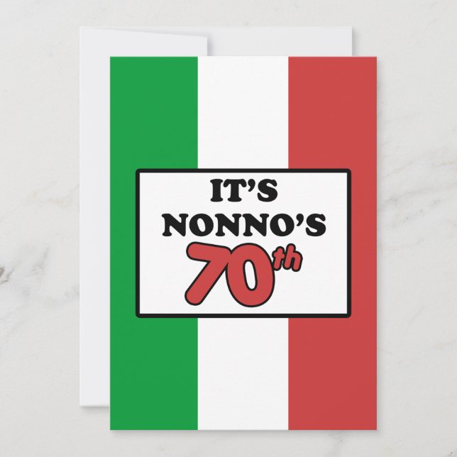 Es ist Nonno's 70. Geburtstagsfinder Einladung (Vorderseite)