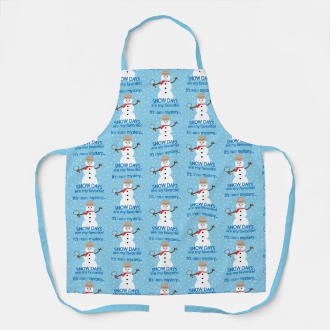 Es ist NOw Mystery Detective Snowman Blue Schürze (Vorderseite)