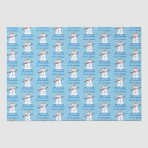 Es ist NOw Mystery Detective Snowman Blue Seidenpapier