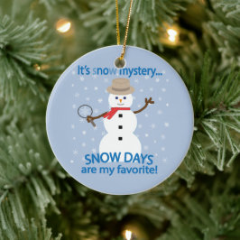 Es ist NOw Mystery Detective Snowman Keramik Ornament