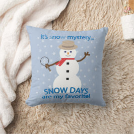 Es ist NOw Mystery Detective Snowman Kissen