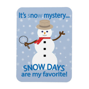 Es ist NOw Mystery Detective Snowman Magnet