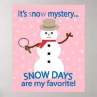 Es ist NOw Mystery Detective Snowman Pink