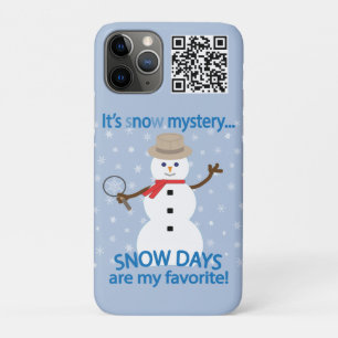 Es ist NOw Mystery Detective Snowman Pink QR Case-Mate iPhone Hülle