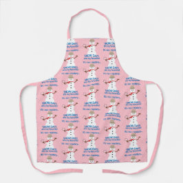 Es ist NOw Mystery Detective Snowman Pink Schürze