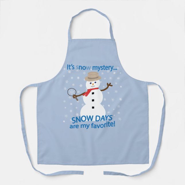 Es ist NOw Mystery Detective Snowman Schürze (Vorderseite)