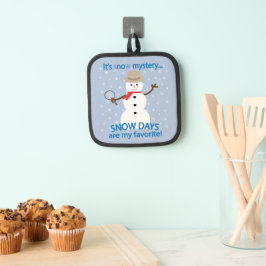 Es ist NOw Mystery Detective Snowman Topflappen