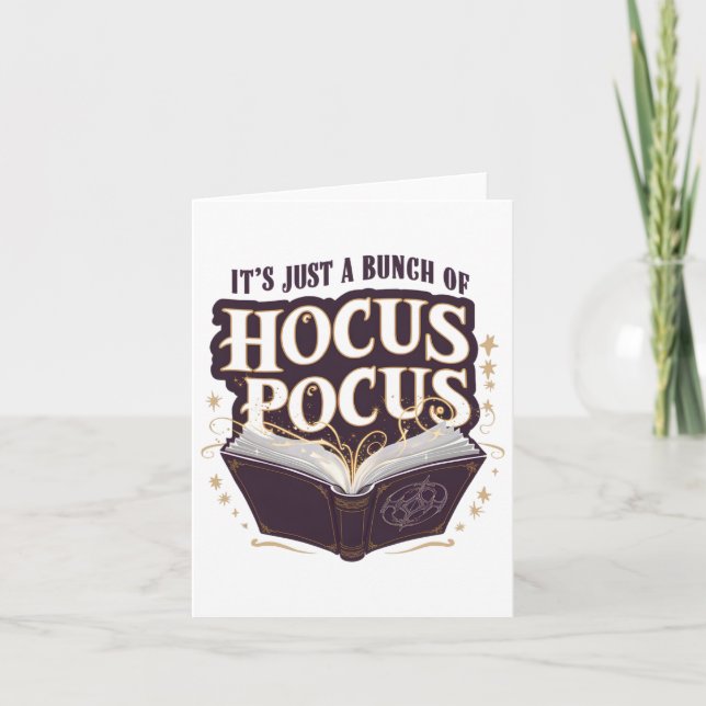 Es ist nur ein Haufen Hocus Pocus Halloween Witchr Karte (Vorderseite)