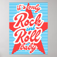 Es ist nur Rock and Roll Baby, mit rotem Stern,