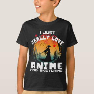 Es ist nur wirklich Liebe Anime und Skizzen T-Shirt