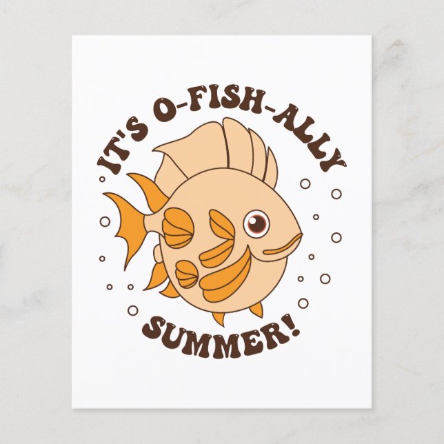 Es ist O-Fisch-Sommer Fisch Pun Flyer (Vorne)