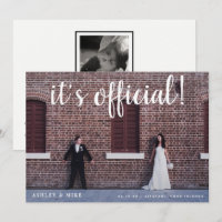 Es ist Offiziell 2 Foto Hochzeit Ankündigung