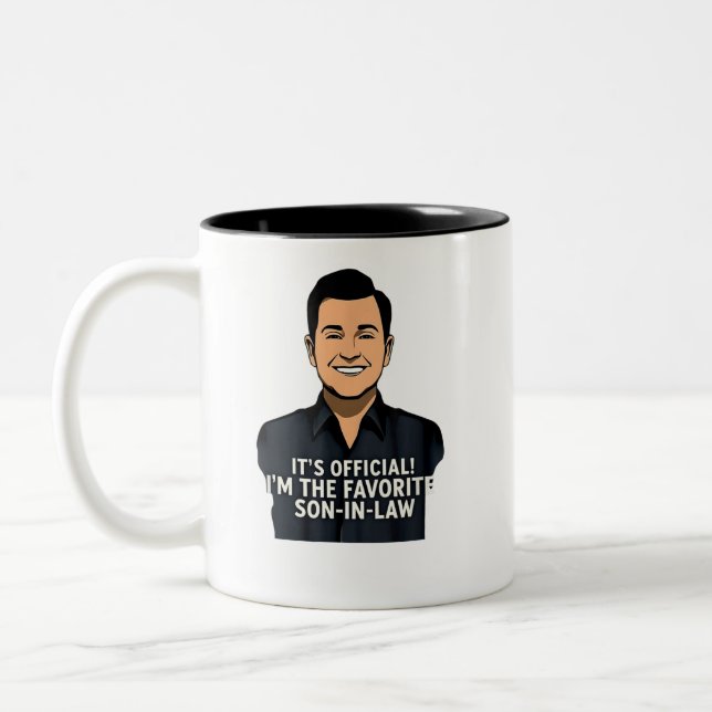 Es ist Offiziell, dass ich der Lieblings-Schwieger Zweifarbige Tasse (Links)