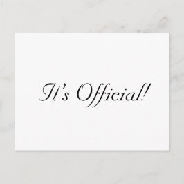 Es ist Offiziell! Rustikale Ankündigung einer einf