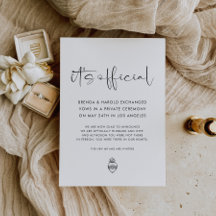 Es ist offizielle Hochzeit