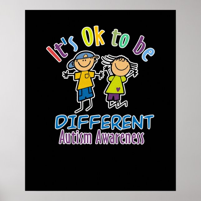 Es ist OK, ein anderer Autismus-Aufklärungsmonat z Poster (Vorne)