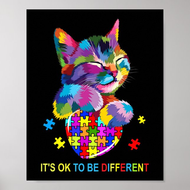 Es ist ok, ein anderer Katzenautismus-Liebhaber zu Poster (Vorne)