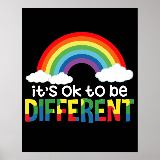 Es ist OK, ein anderes Bewusstsein für Autismus zu Poster (Vorne)