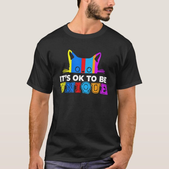 Es ist ok, ein anderes Cat Kitty Puzzle Autismus A T-Shirt (Vorderseite)